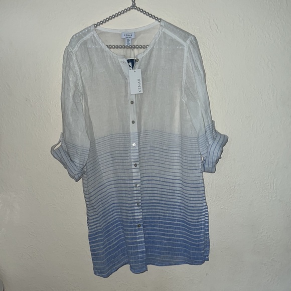 Kenar medium linen tunic top nwt - Picture 3 of 7
